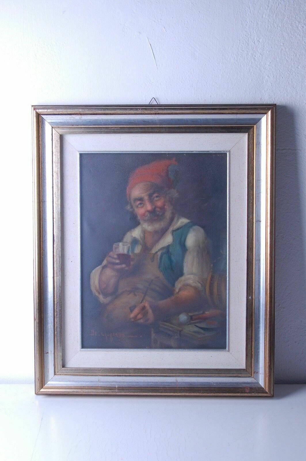 De Laurentis Painting, Oil Painting On Canvas. With Frame