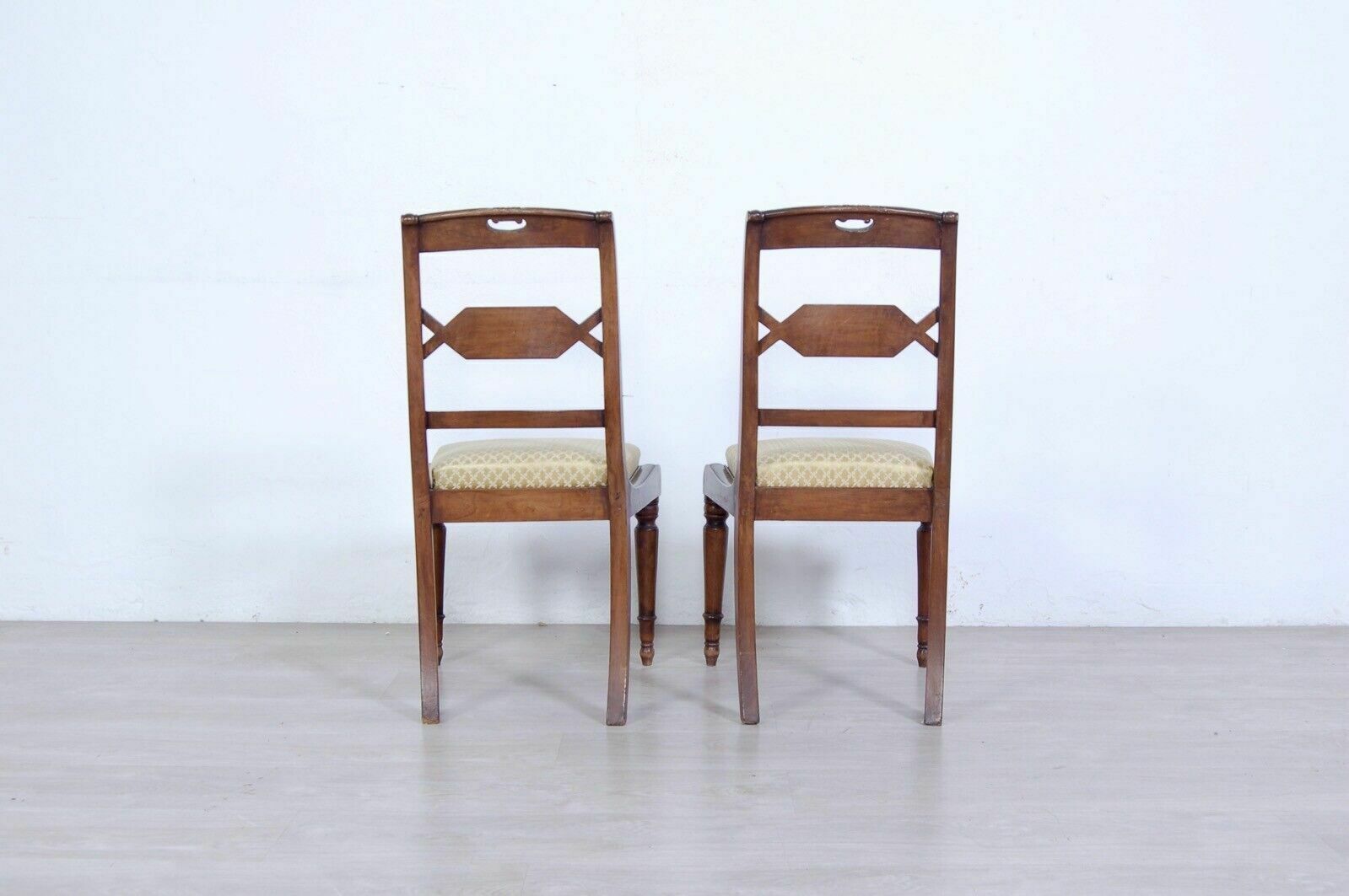 Old Wooden Chairs Early 1900s Antique Carvings Classic Seats photo Furniture