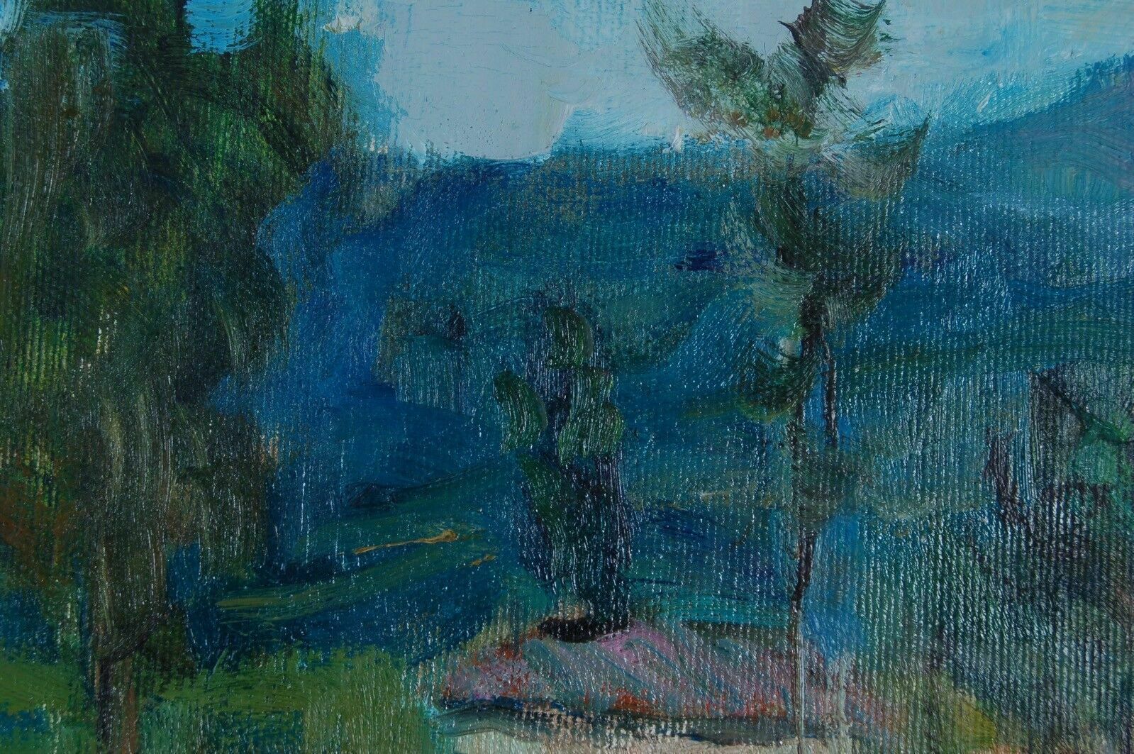 Oil On Canvas By Attilio Rossi Landscape Painting Independent Artist photo vinterior