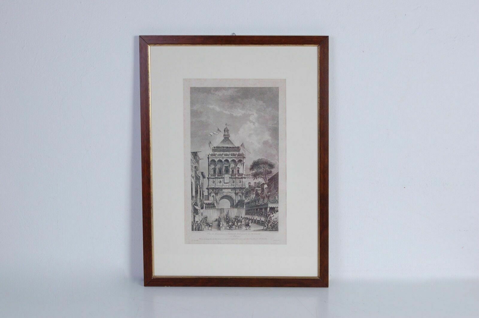 Engraving Print View Of Porta Nuova Sicily. "Voyag E Pittoresque" Late 18th Century.