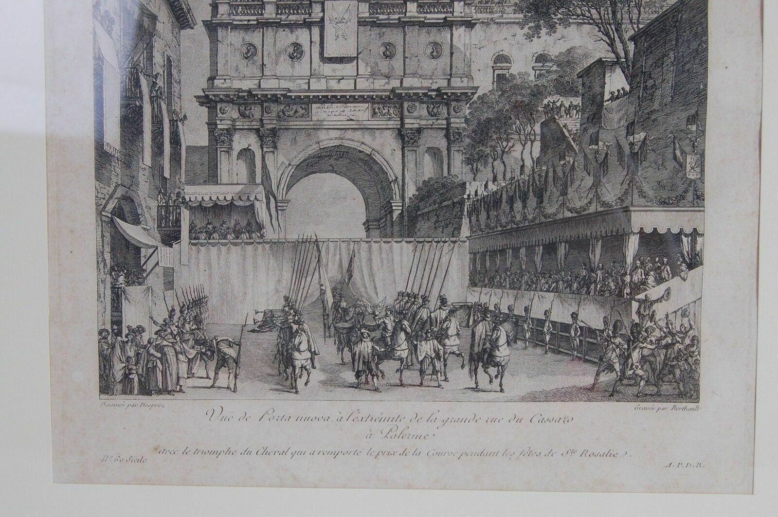 Engraving Print View Of Porta Nuova Sicily. "Voyag E Pittoresque" Late 18th Century. photo Art