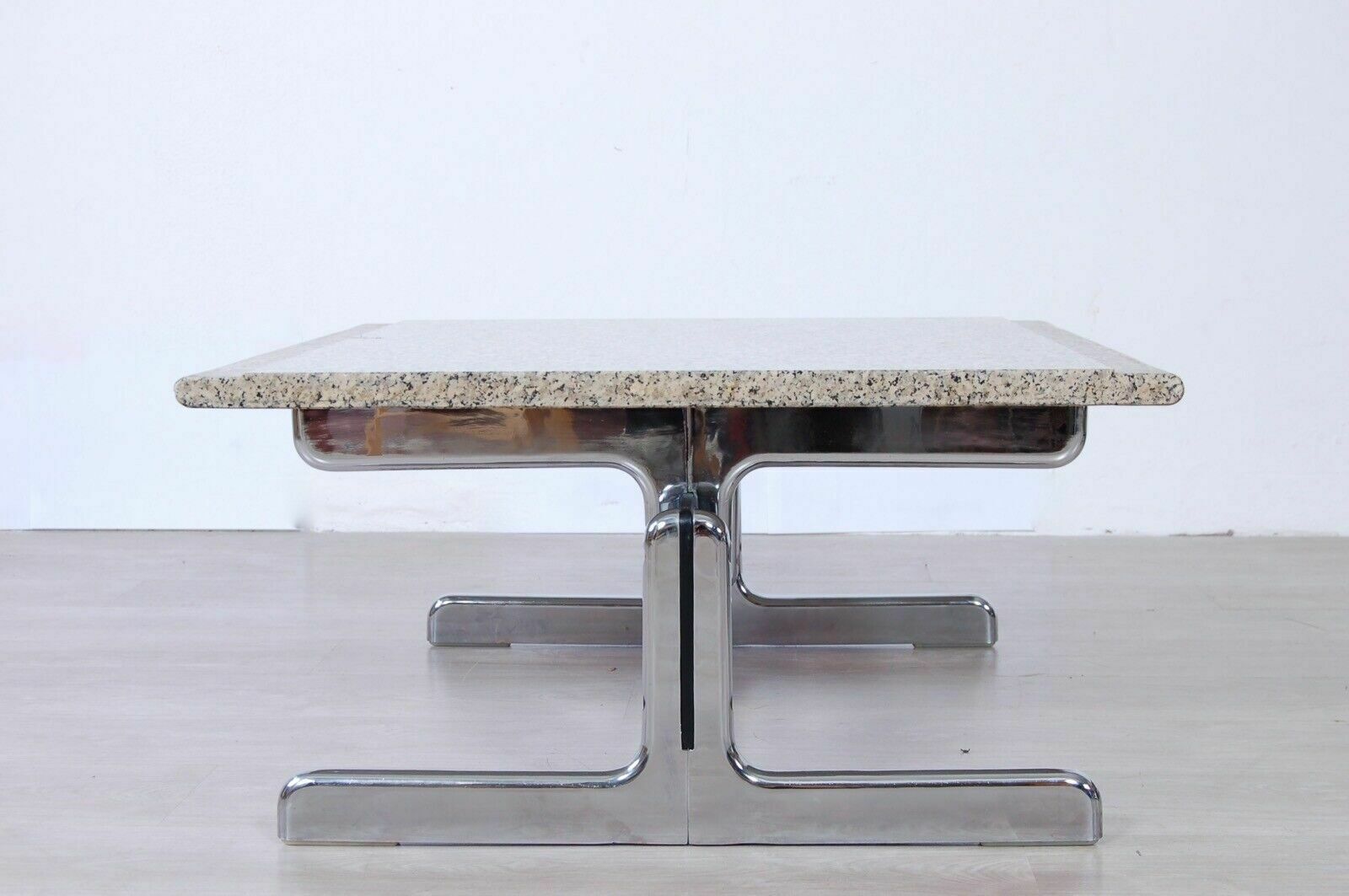 photo furniture Pair Of Granite Steel Tables Designed By Ammannati Vitelli Bruno Brunati From The 70s