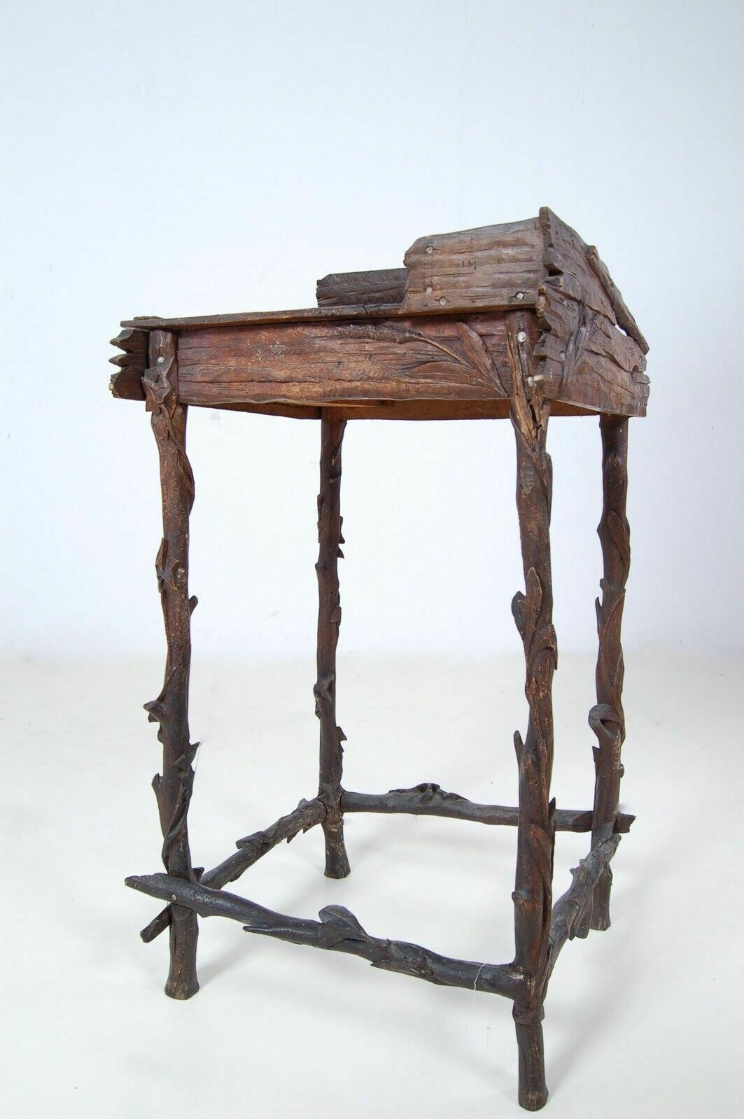 Hand Carved Wooden Garden Lounge Set, Unique Piece Of Craftsmanship From The 20s And 30s photo vinterior
