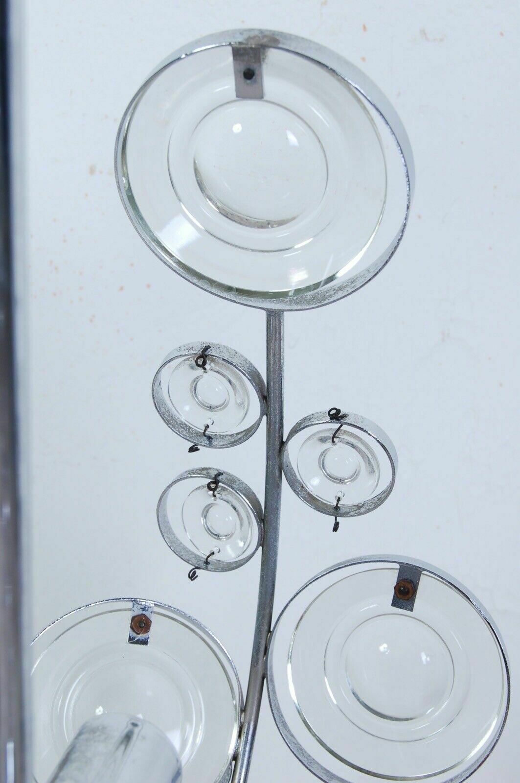 photo for sale Space Age Chandelier Ceiling Lamp Design From The 70s In Murano Glass Steel