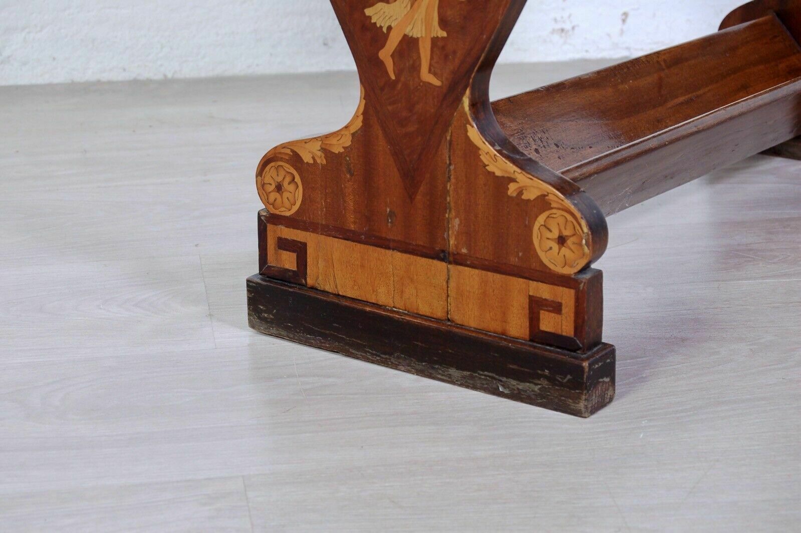 photo buy Antique Coffee Table From The Early 1900s. Coffee Table Inlaid With Beautiful Shapes In Briar