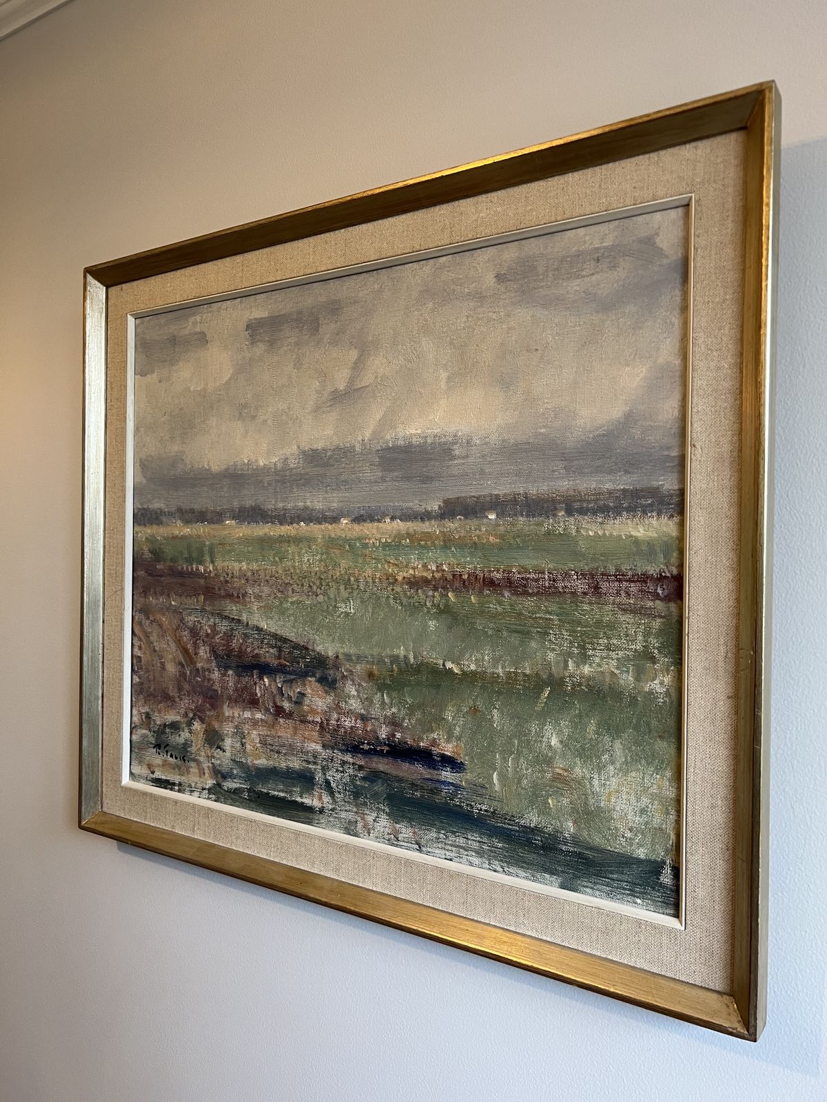 Mid Century Swedish Oil On Canvas   Landscape By Ragnar Falk photo furniture