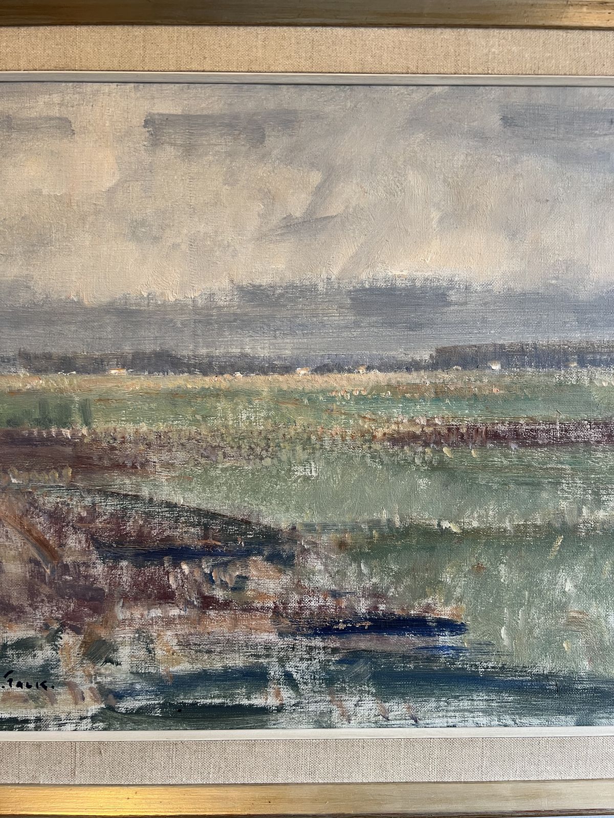 Mid Century Swedish Oil On Canvas   Landscape By Ragnar Falk photo 575.0