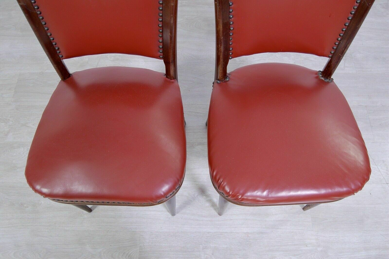 Pair Of Paolo Buffa Style Design Chairs Made By Enrico Paolo Borghi In The 1950s Walnut photo buy