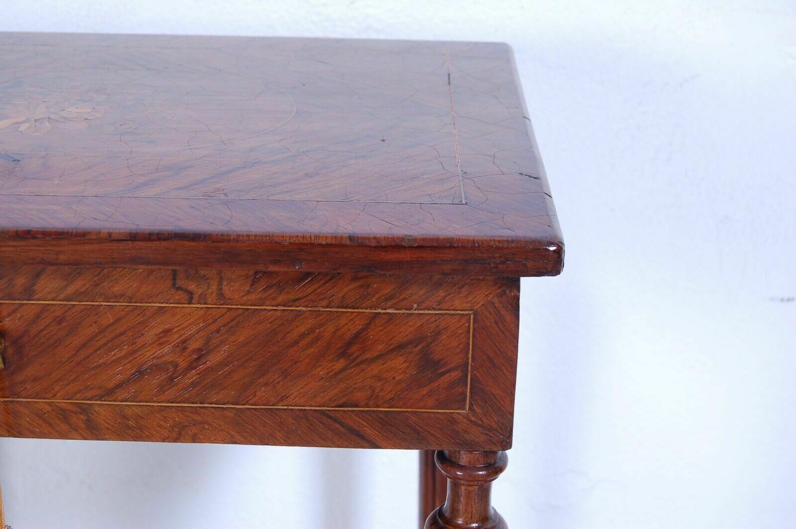 Antique French Briar Inlaid Wood Napoleon III 800 Work Table photo for sale