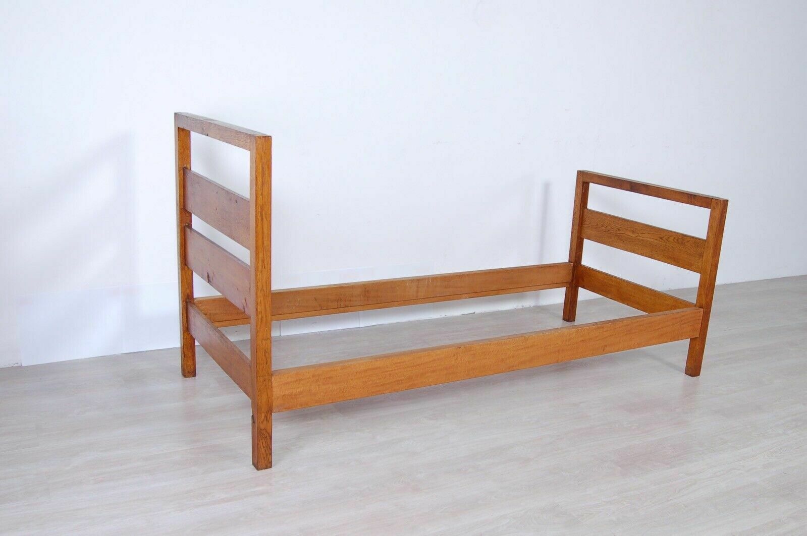 Single Bed With Solid Wood Structure, Rationalist Design From The 1930s photo vinterior