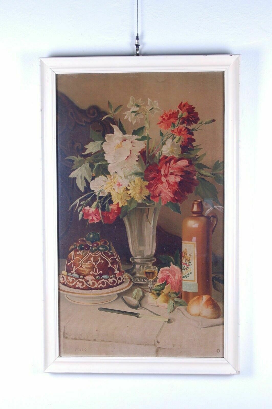 photo for sale Giuseppe Falchetti Chromolithographs And Picture Frame Still Life Hunting And Fishing