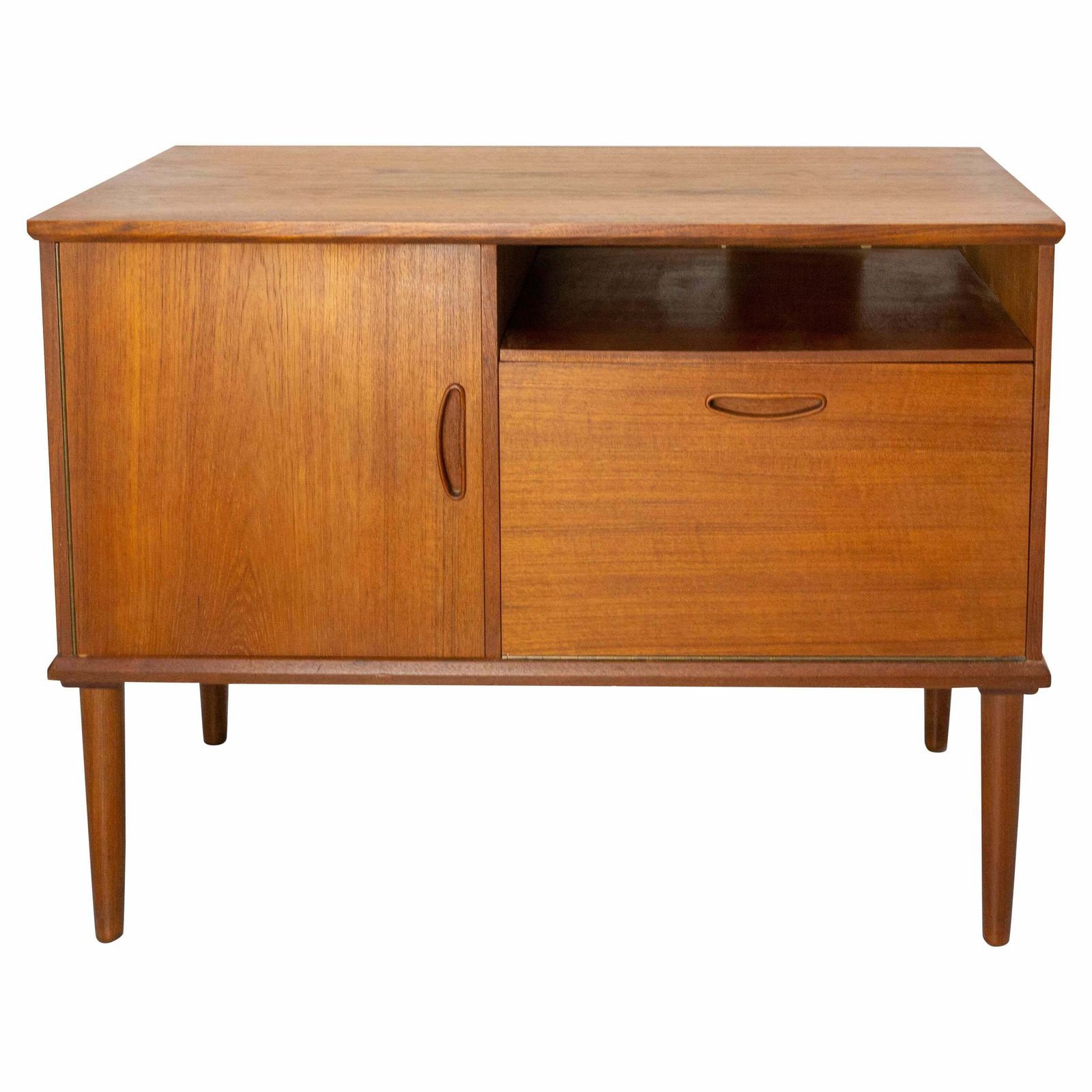 Danish Side Or Hi Fi Cabinet, Teck, Typical Of The 1950s, Midcentury