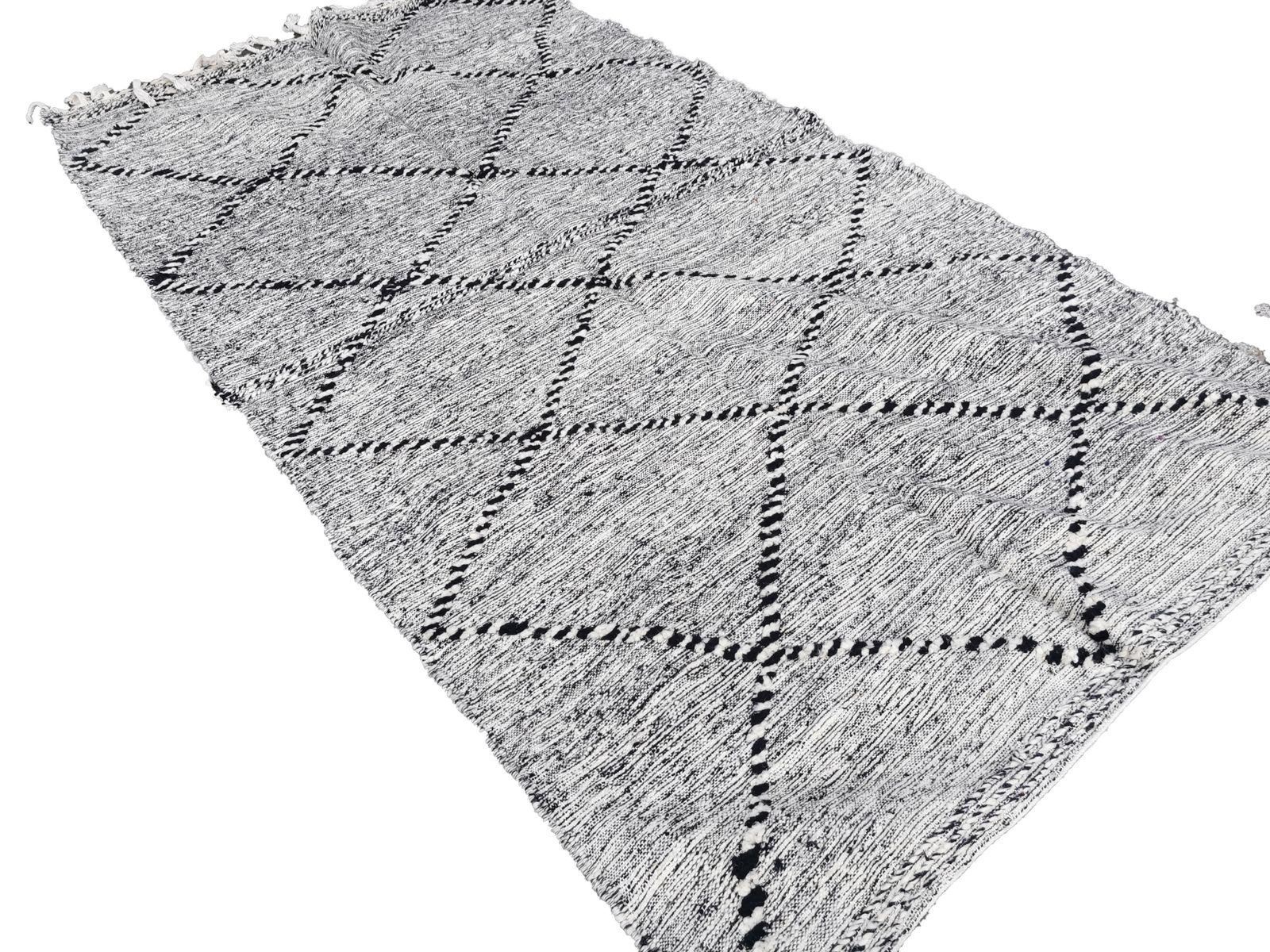 Uk Based, No Custom Fee/ Handmade Grey Moroccan Berber Rug. Camel Wool Carpet 243x140cm photo for sale