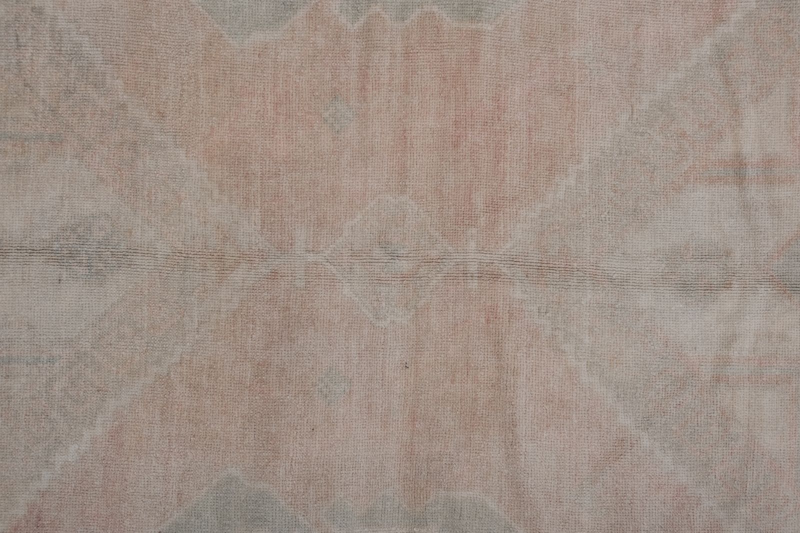 photo furniture Vintage Faded Pale Oushak Rug Runner 5'7'' X 12'12''