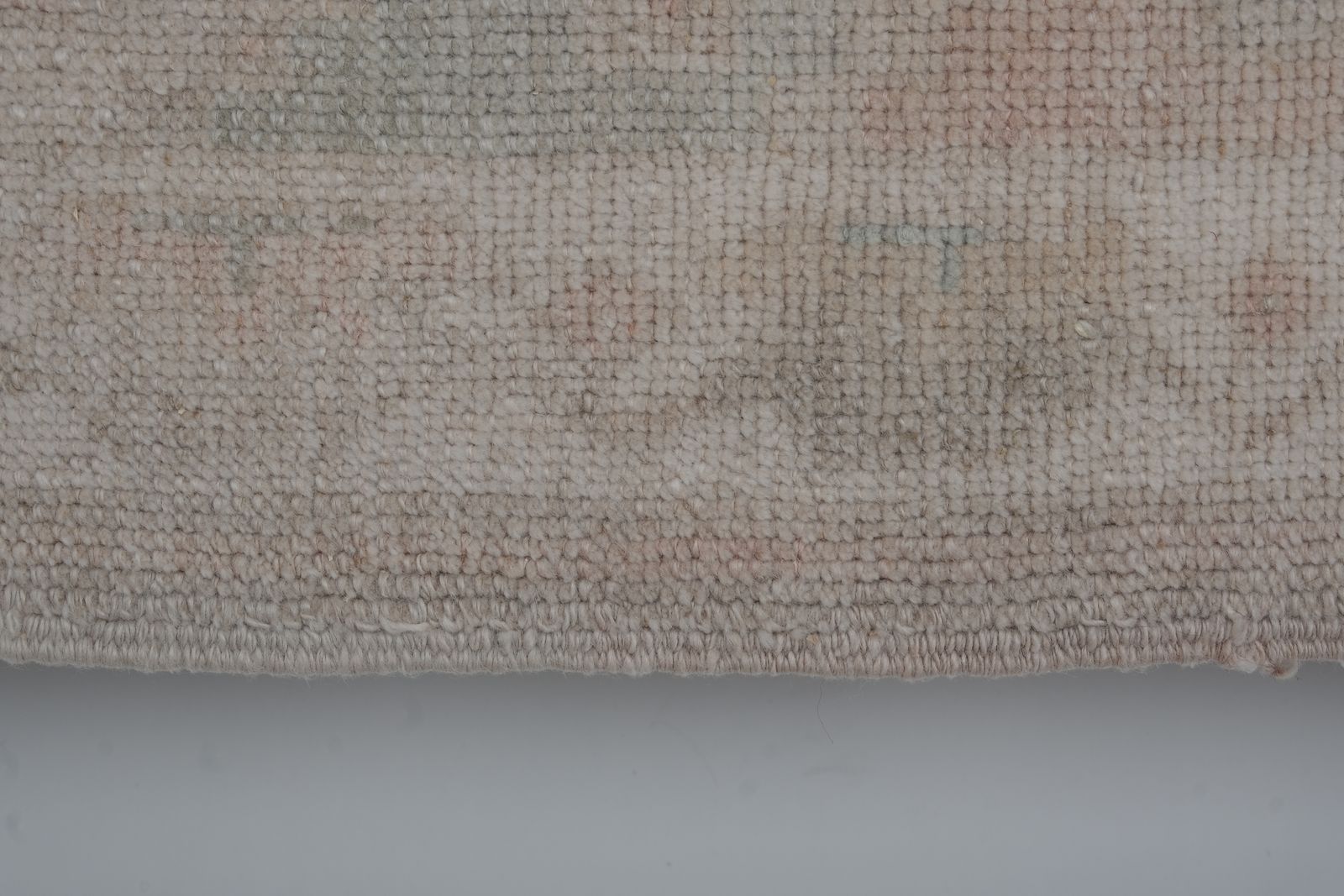 photo for sale Vintage Faded Pale Oushak Rug Runner 5'7'' X 12'12''