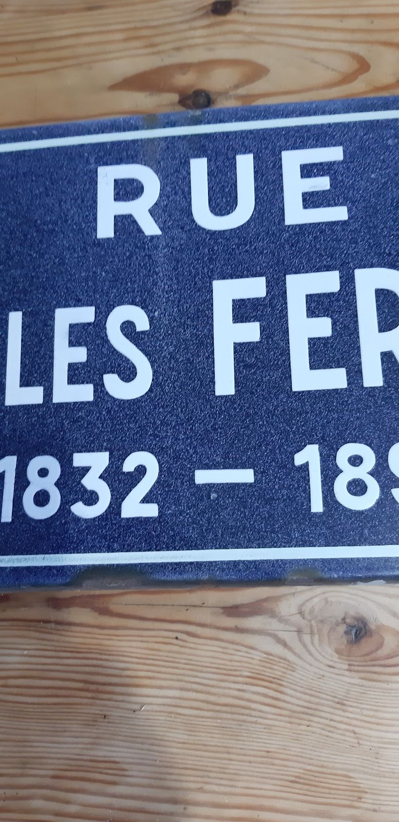 Enamel Sign "Rue Jules Ferry" 1832 1893 photo 241.8