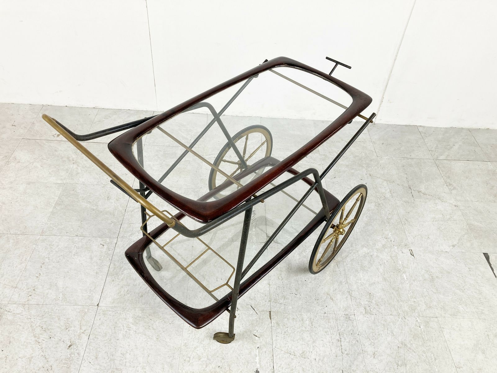 Vintage Italian Serving Trolley By Cesare Lacca, 1950s photo 1250.0