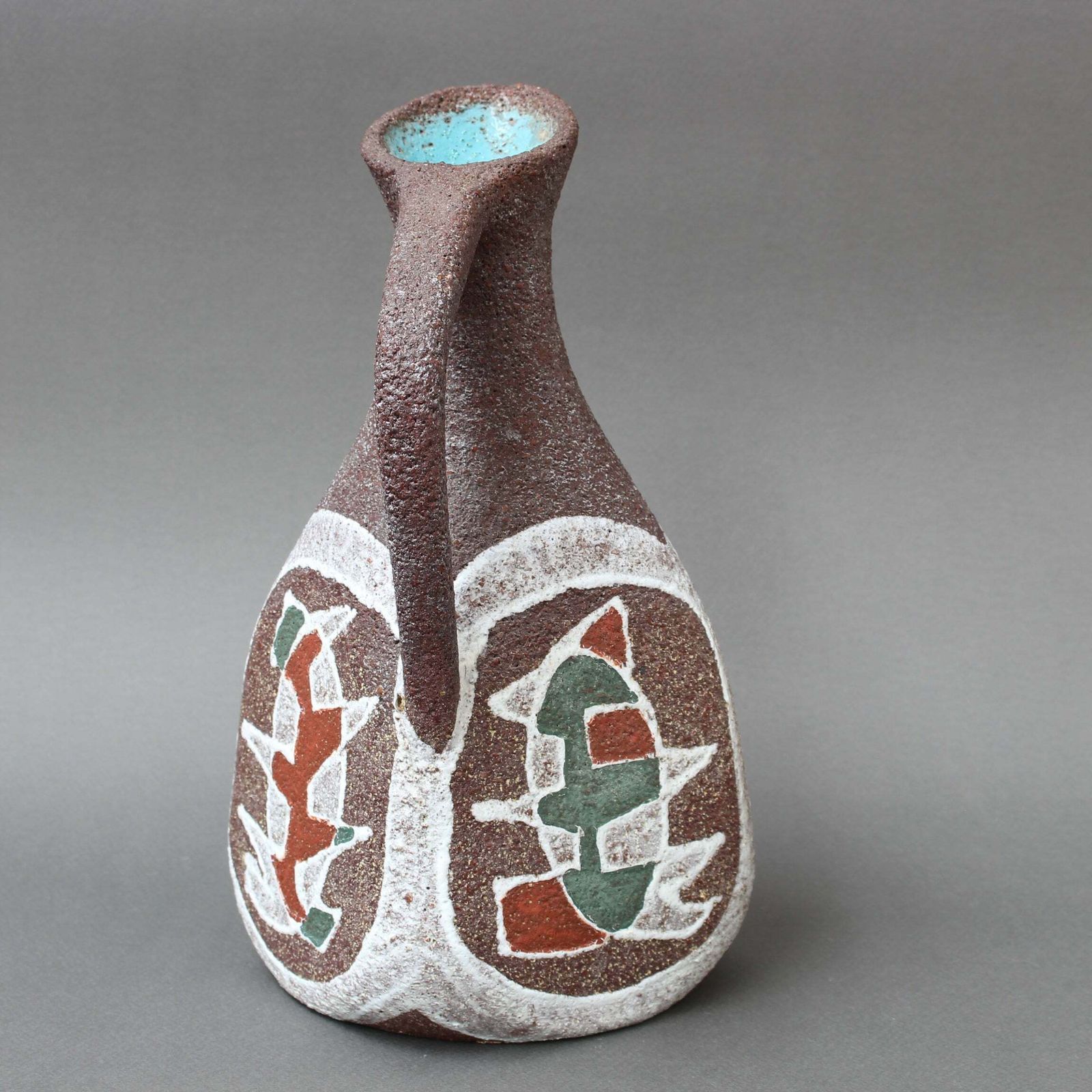 Mid Century French Ceramic Vase  Pitcher By Accolay (Circa 1960s) photo Home Decor