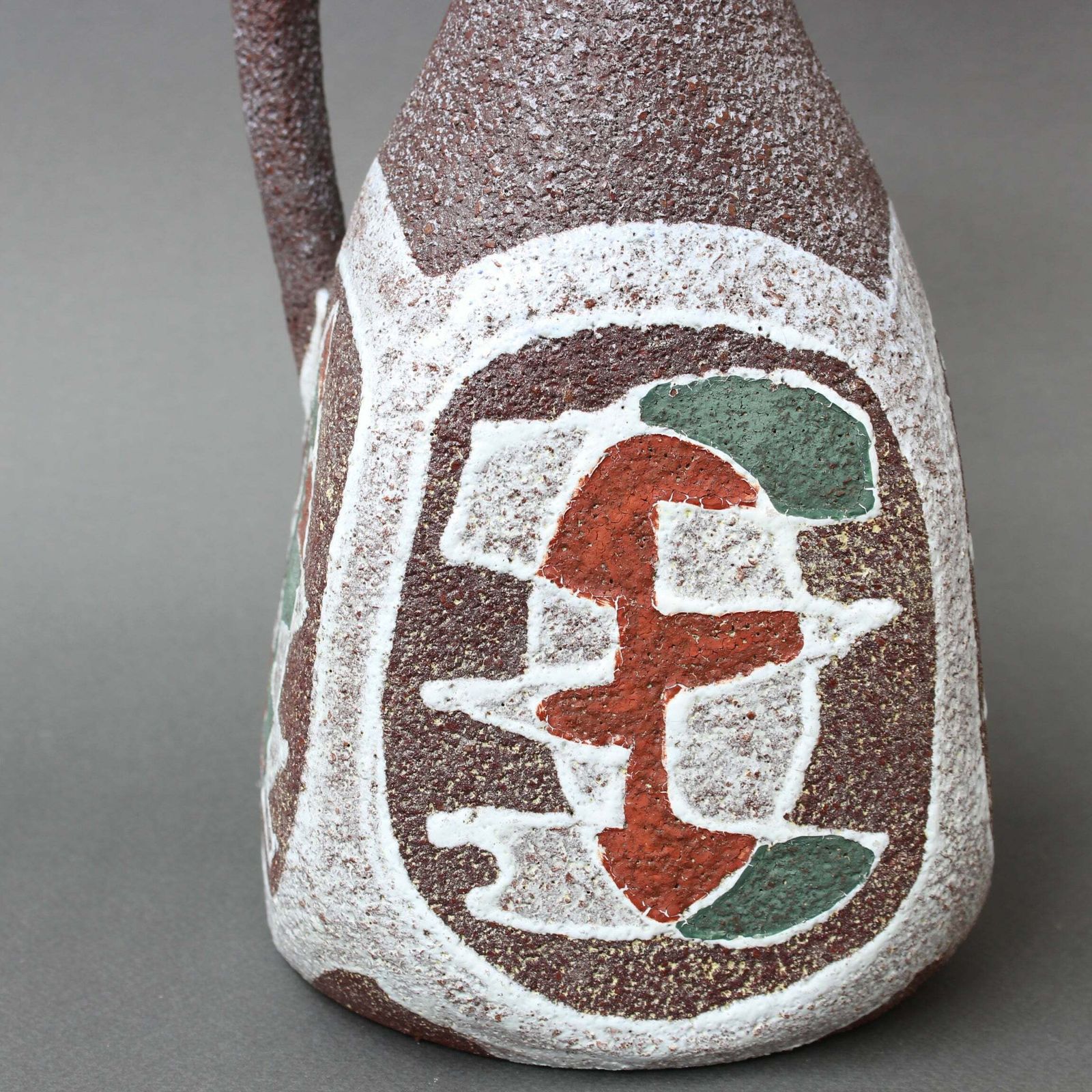 photo furniture Mid Century French Ceramic Vase  Pitcher By Accolay (Circa 1960s)