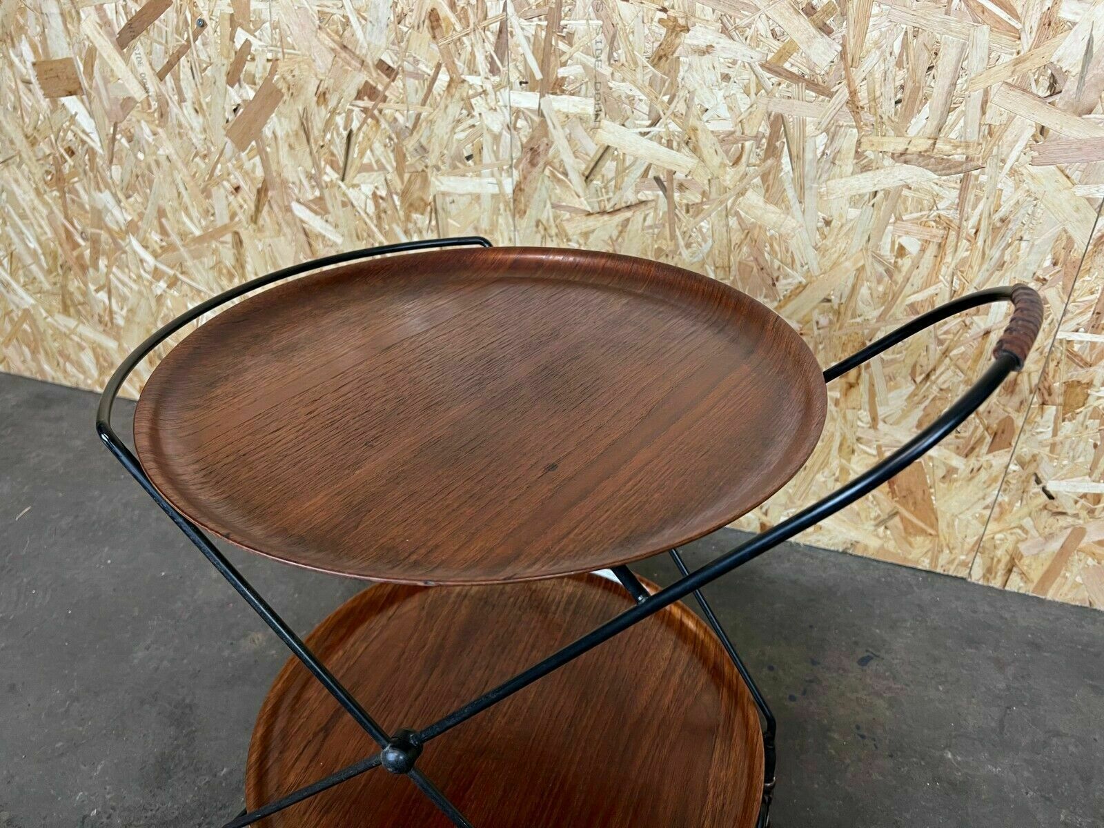 Furniture 60s 70s Teak Serving Trolley Jie Gantofta String Serving Trolley Sweden 60s photo