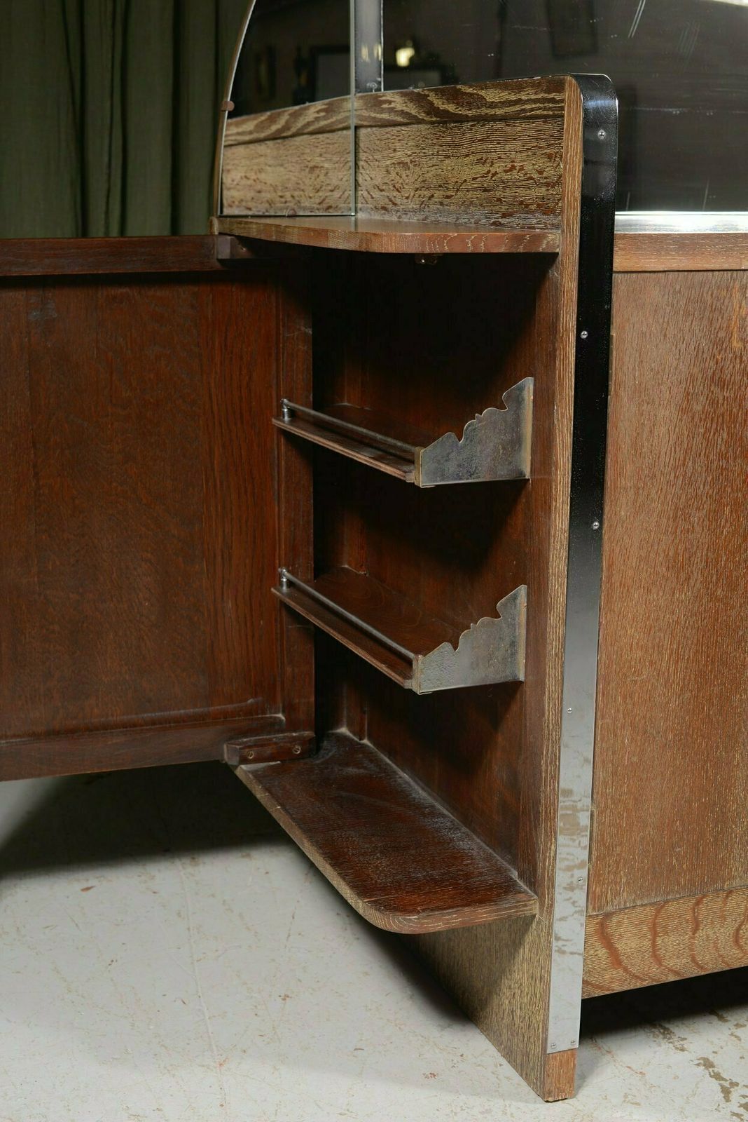 An Art Deco Limed Oak Cocktail Cabinet   C.1930 photo buy