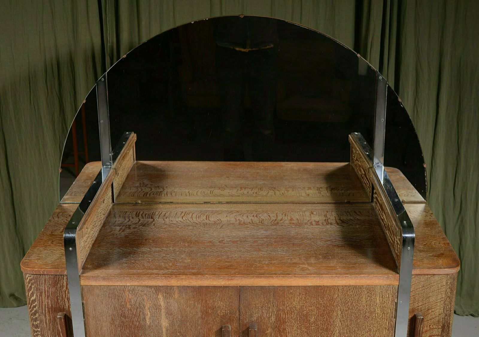 photo for sale An Art Deco Limed Oak Cocktail Cabinet   C.1930