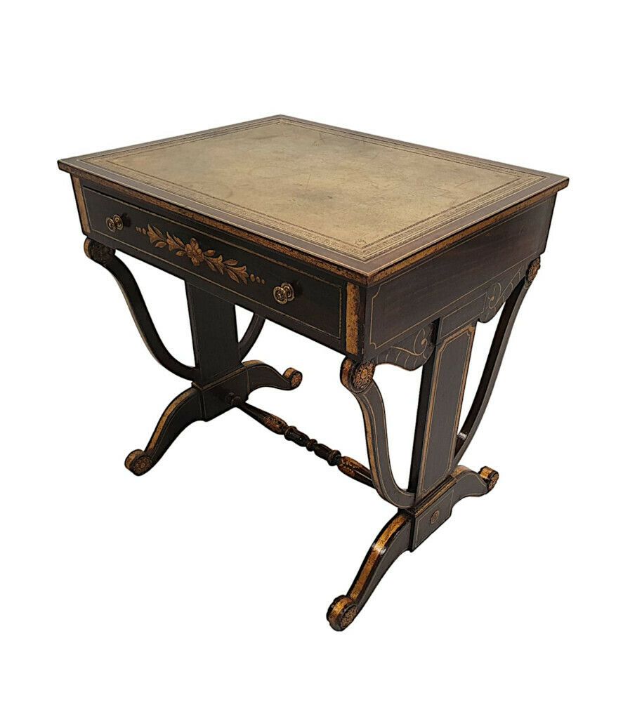 A Very Fine And Rare Early 19th Century American Baltimore Federal Parcel Gilt Writing Desk photo furniture