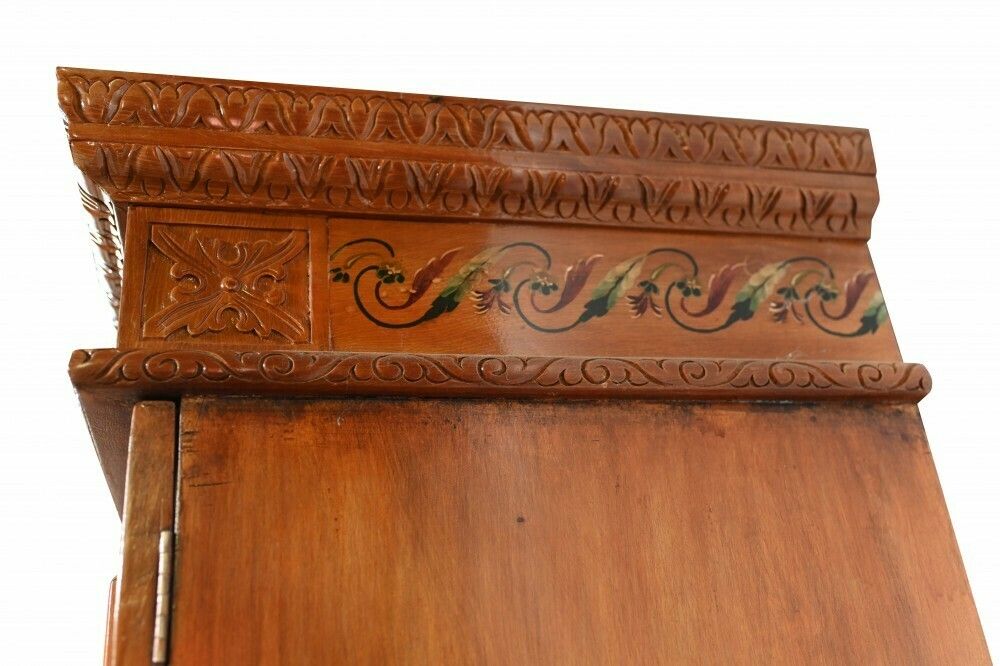 Pair Antique Display Cabinets  Chippendale Glass Fronted Bookcases Satinwood photo 8750.0