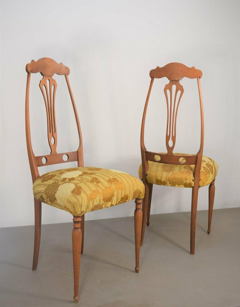 Pozzi And Verga Chairs, Italy, 1950s, Set Of 2 photo for sale