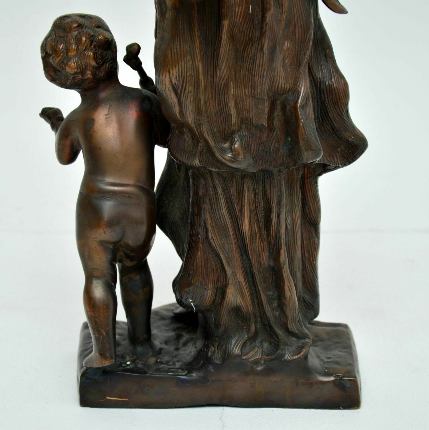 Home Decor Antique Bronze Sculpture Of Woman And Child photo