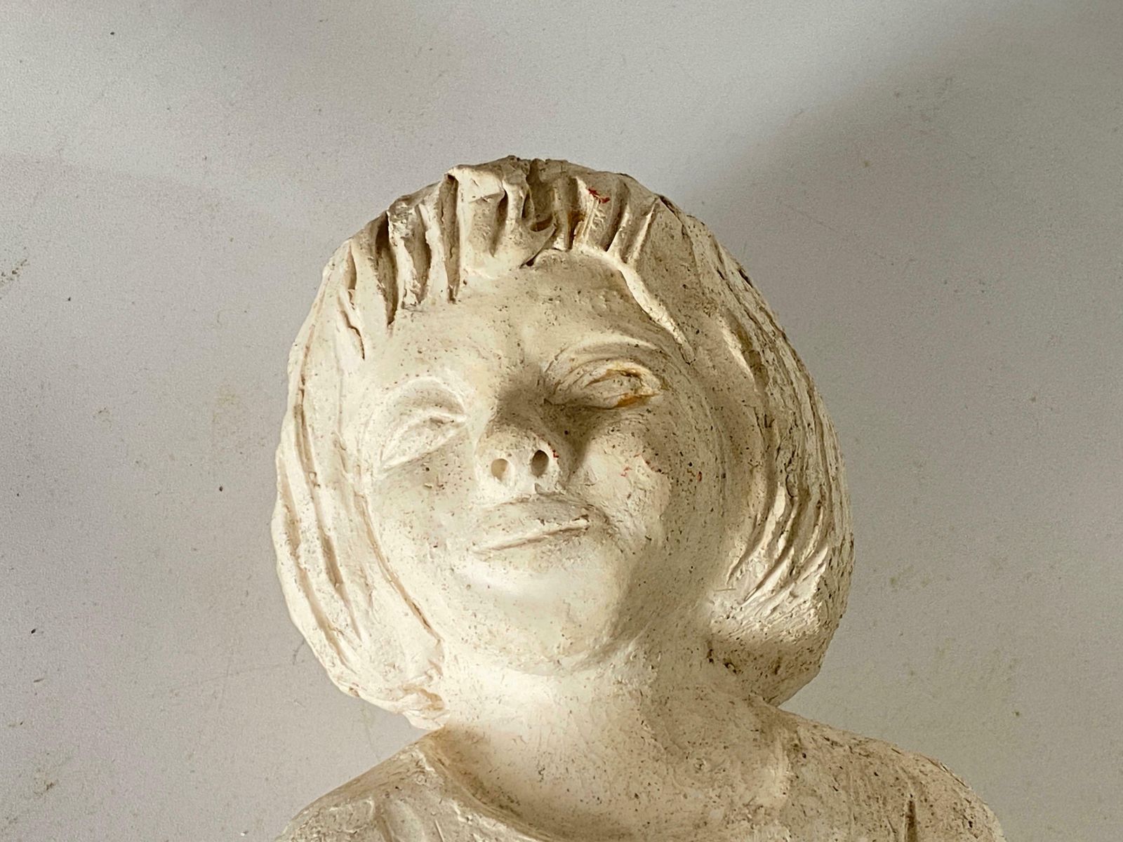 1296.0 Plaster Sculpture Art Deco Period Sitting Woman France, Circa 1930 photo