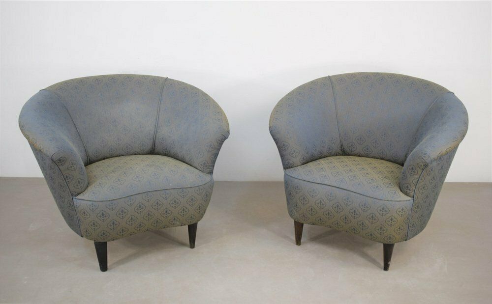 Armchairs In Style Of Ico Parisi, Italy, 1950s, Set Of 2 photo 1274.0