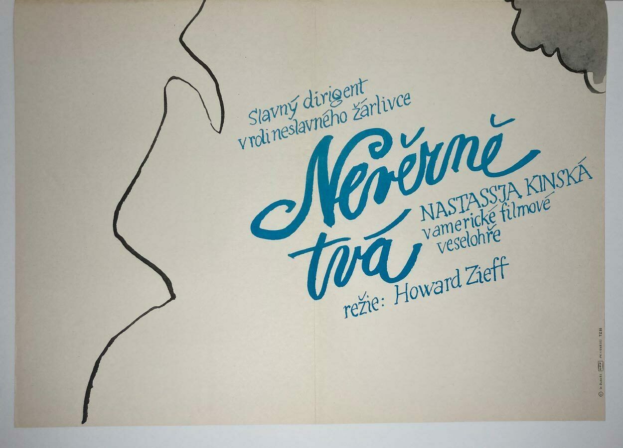 photo furniture Original Film Poster, Unfaithfully Yours, Stanislav Duda, 1985, Genuine Czech Vintage Print