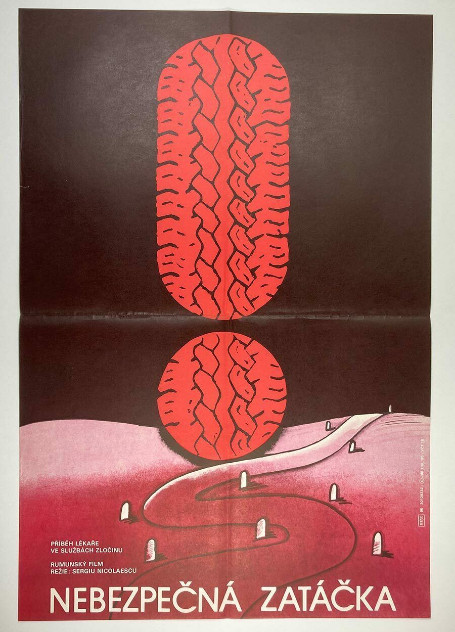 Movie Poster, Dangerous Curb, Jiří Fixl, 1983 photo vinterior