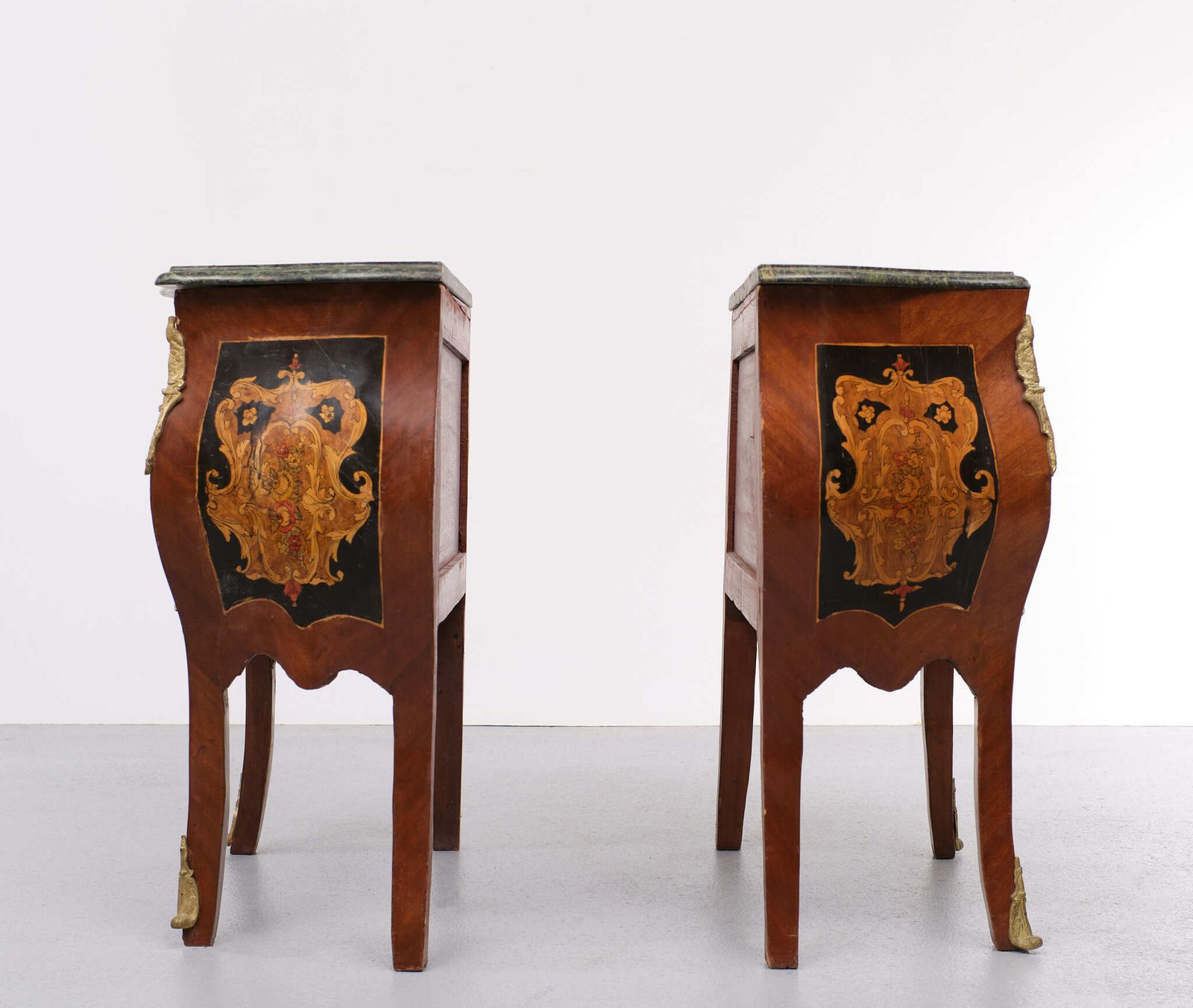 Louis XVI Style Nightstands With Marble Tops, Italy, 1950s photo furniture