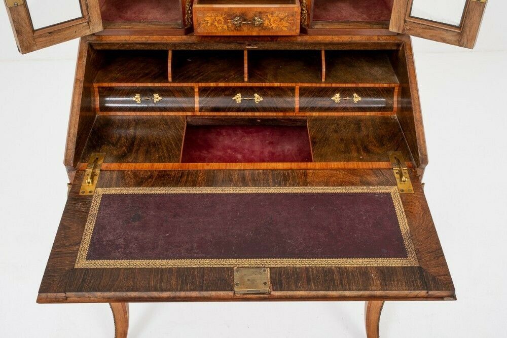 photo furniture Antique French Desk   Walnut Bonheur De Jour 1860