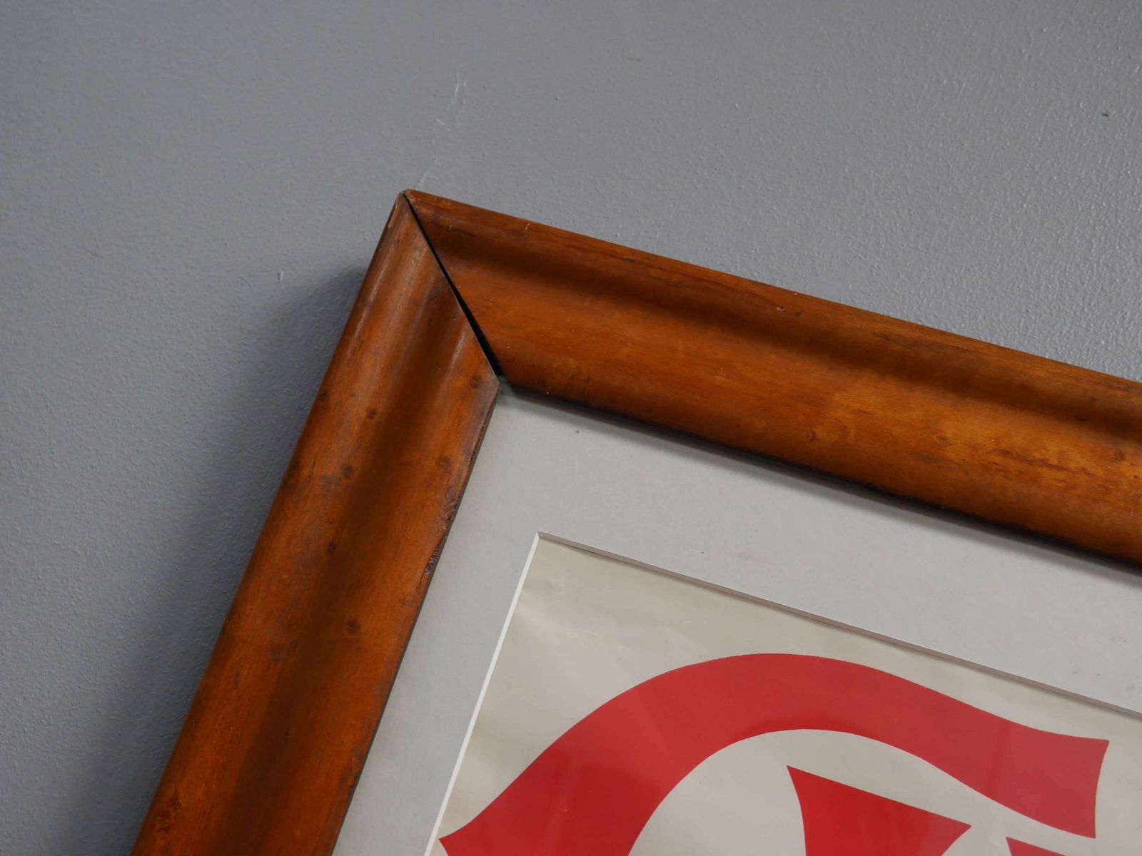 Large Cupis Advertising Poster In Birds Eye Maple Frame photo vinterior
