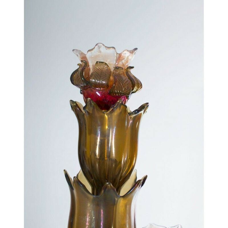 photo furniture Cactus Floor Lamp Handcrafted In Blown Murano Glass Italy 1950s