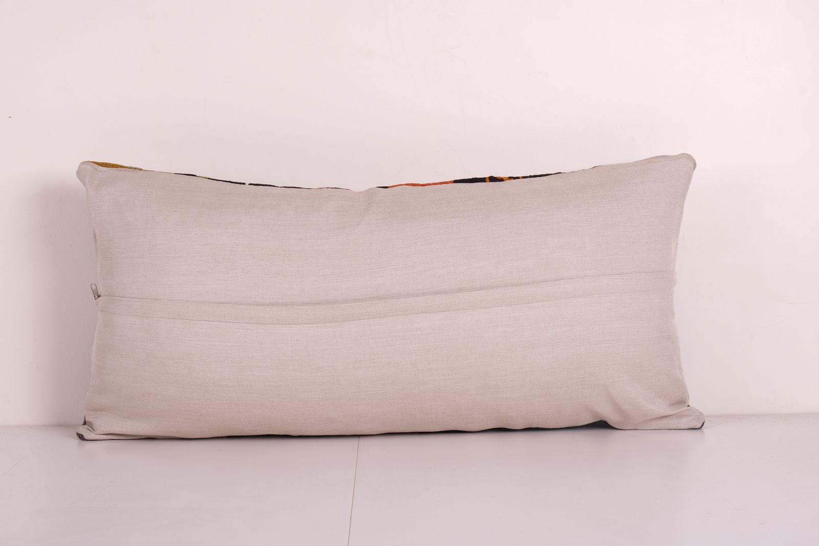 Turkish Extra Long Bedding Rug Pillow, Turkish Long Kilim Pillow Cover, Unique Nomadic Pillow Case Cover 18'' X 36'' photo furniture