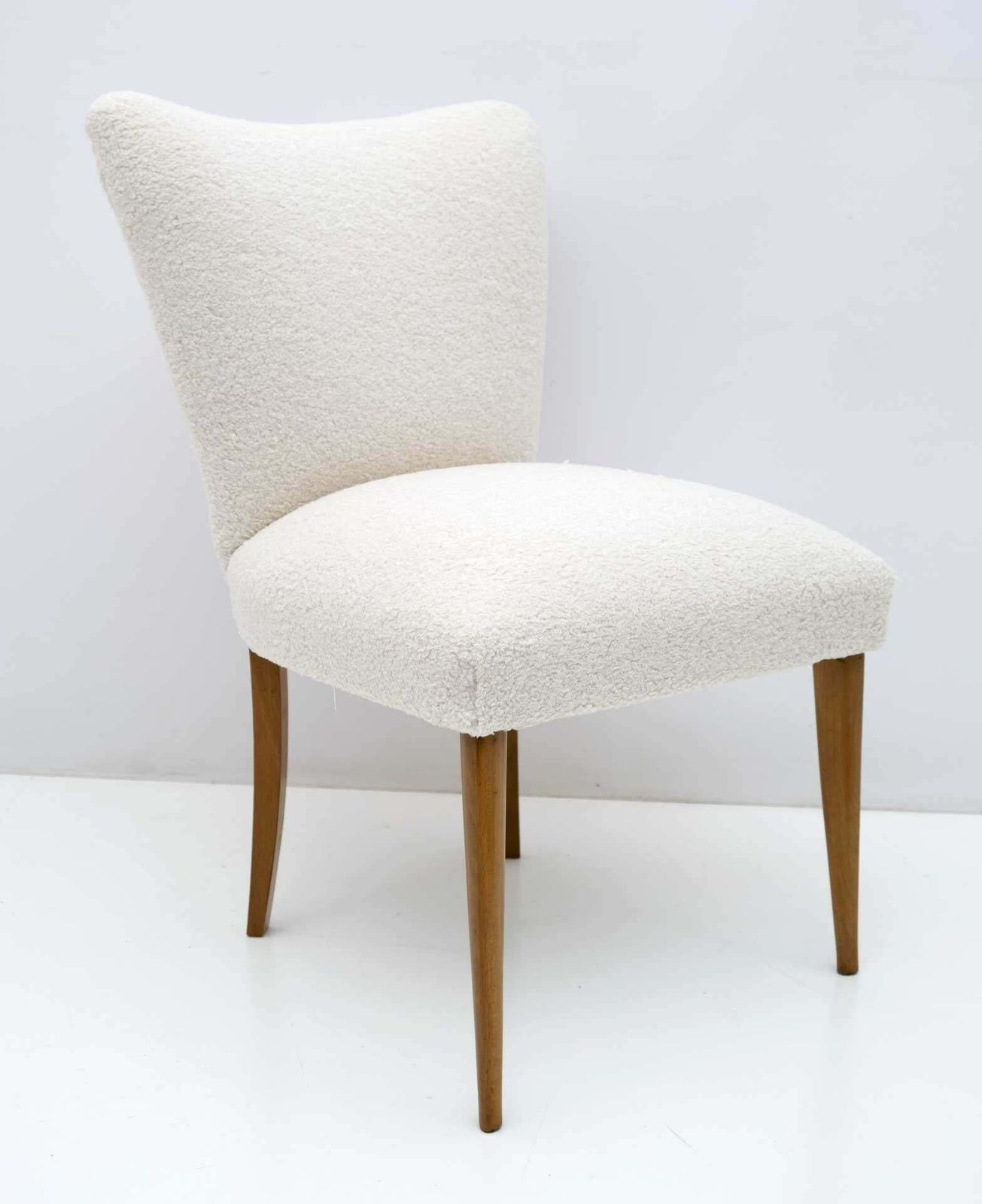 Mid Century Modern Italian Boucle Small Armchair, 1950s photo Furniture