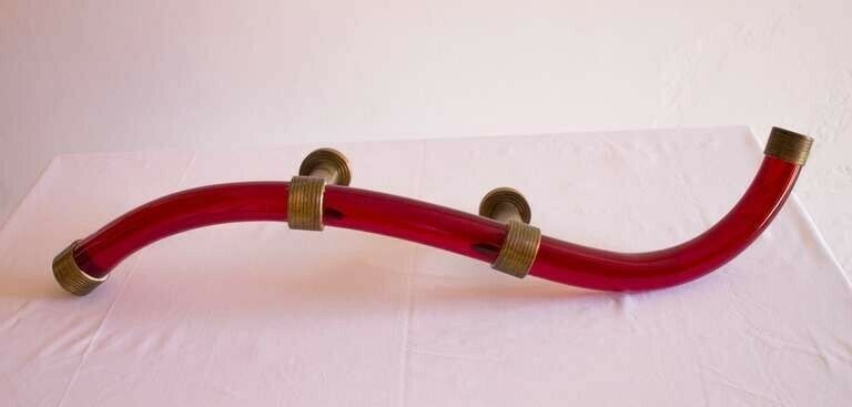 Door Handle In Blown Murano Glass Red Color 1950s Italy photo furniture