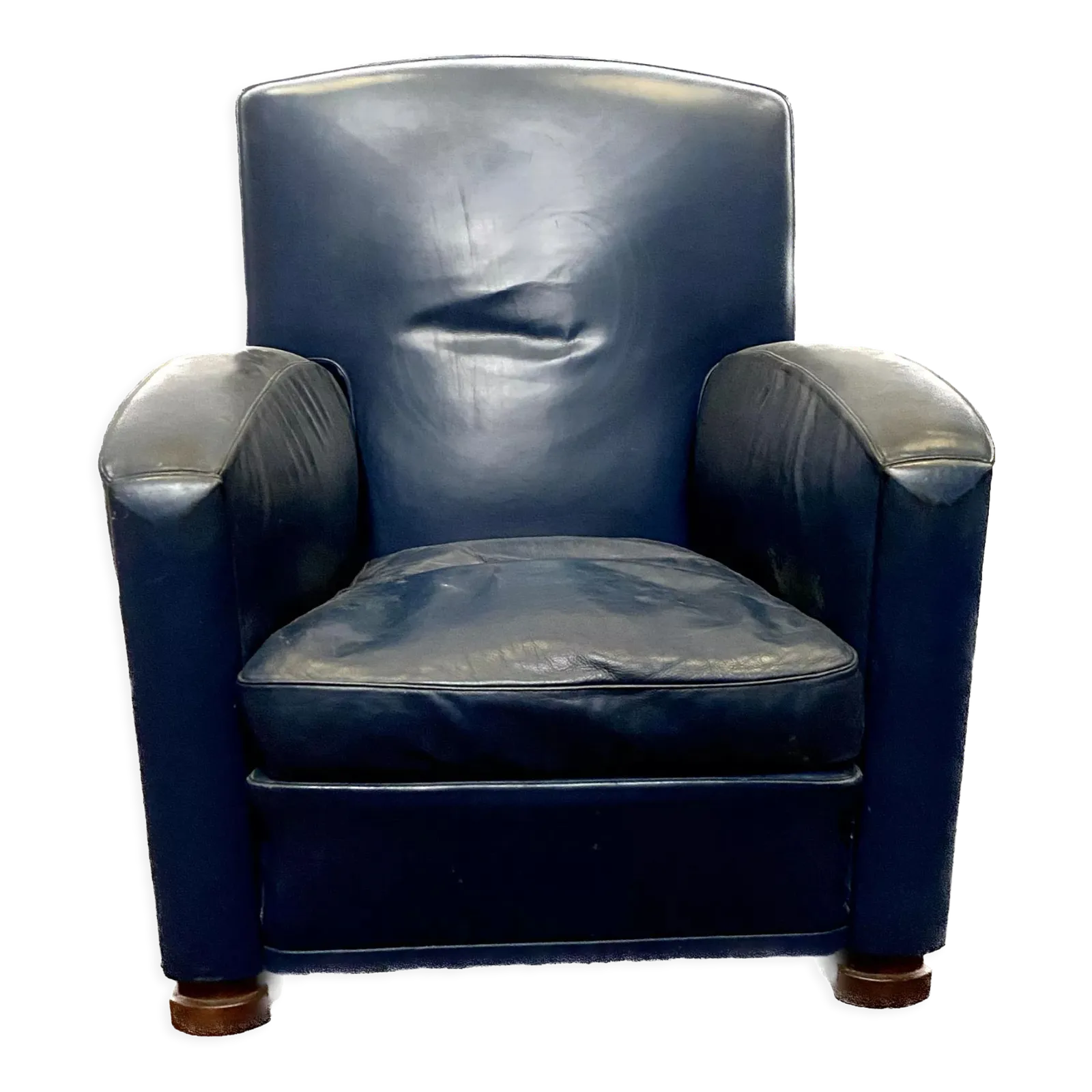 Art Deco Style Leather Armchair