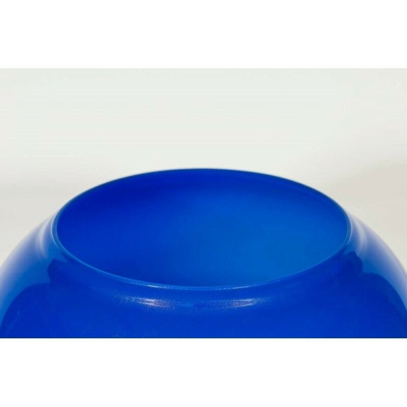 Blue Vase In Blown Murano Glass With 24kt Gold 1980s, Italy photo Home Decor