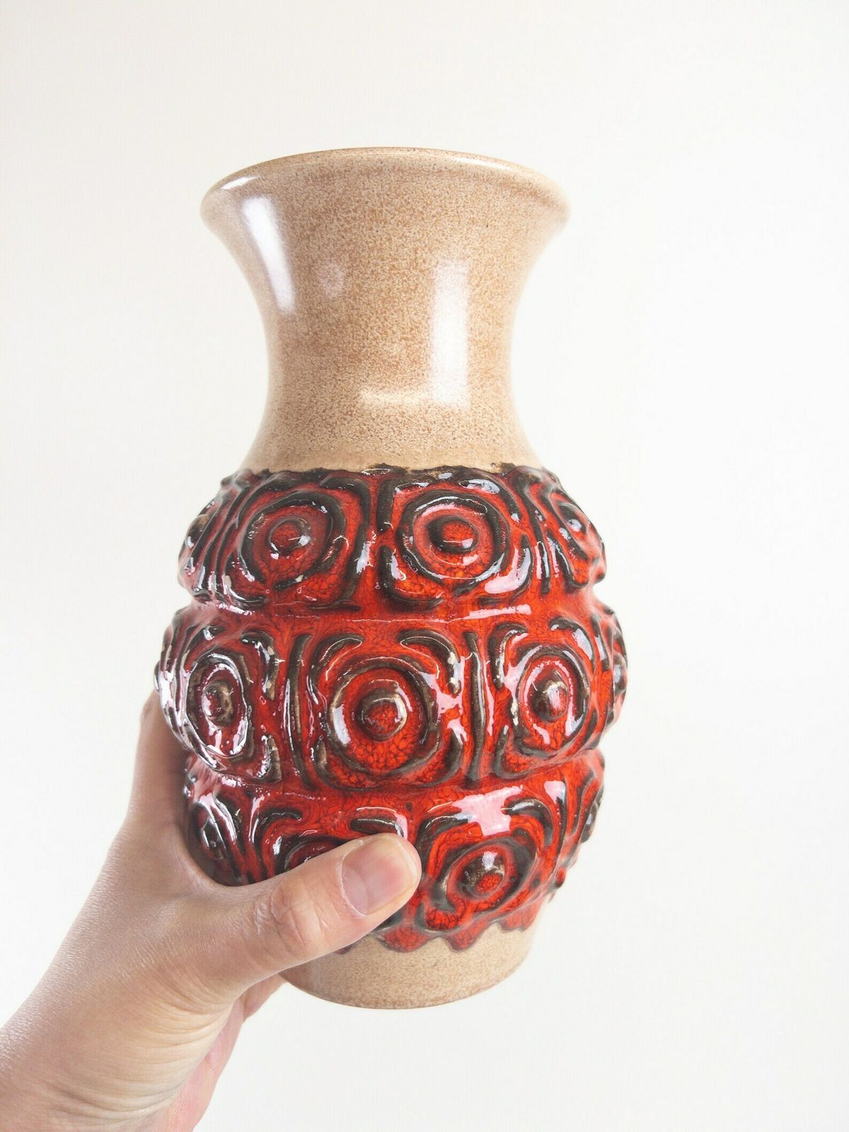 West German Pottery  ü Keramik Uebelacker Ceramic Vase Form 1475/21 Made In Germany photo furniture