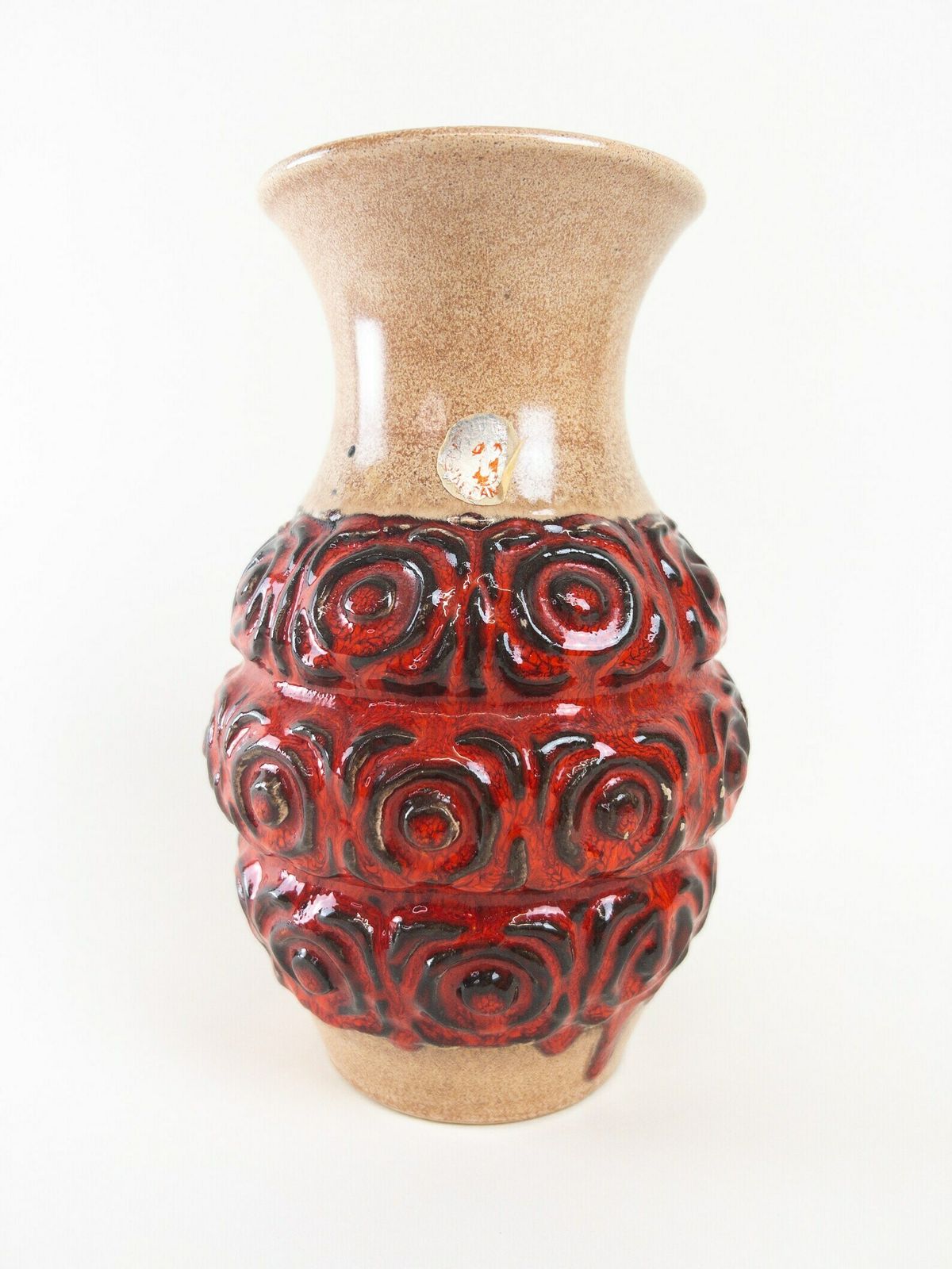 West German Pottery  ü Keramik Uebelacker Ceramic Vase Form 1475/21 Made In Germany photo for sale