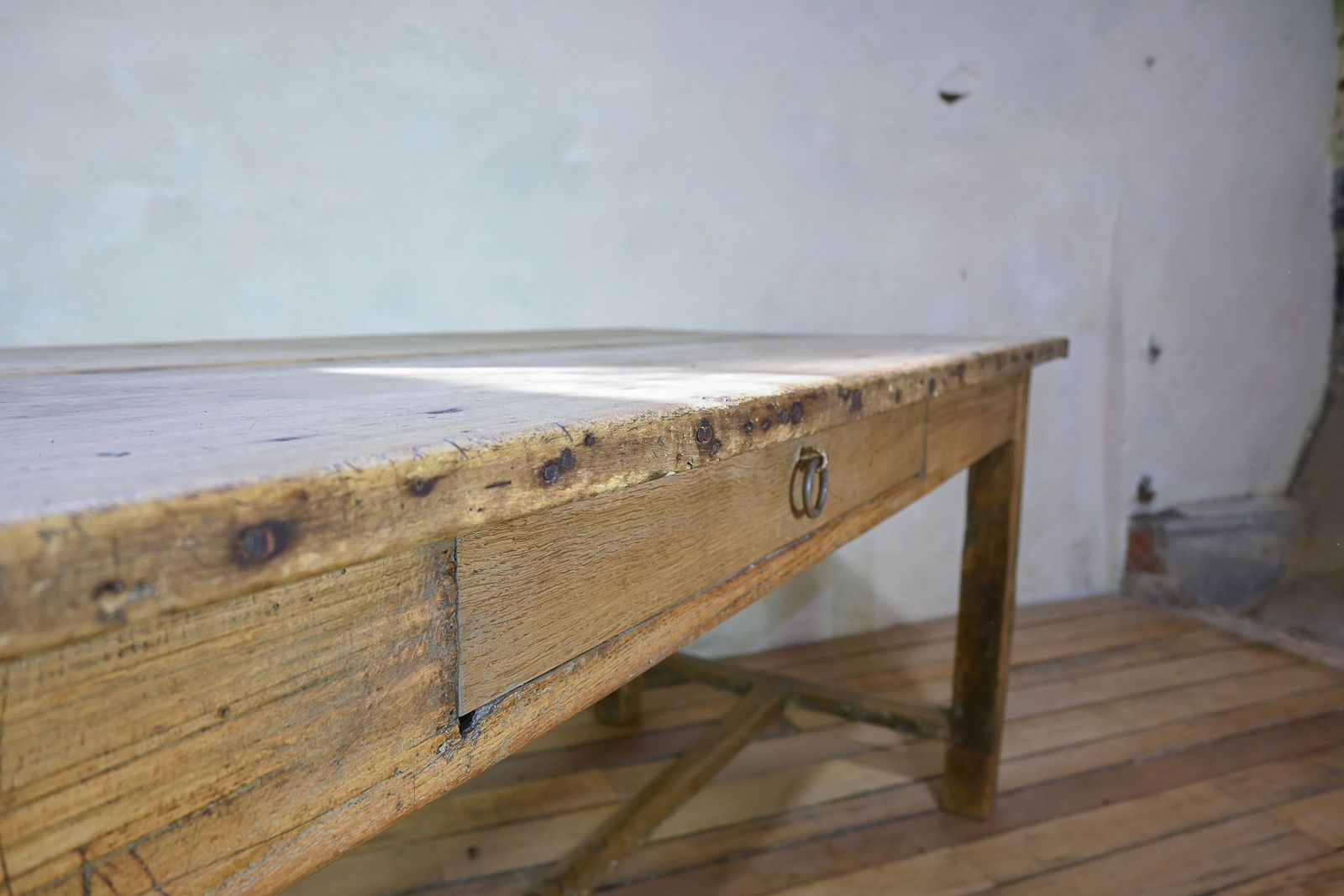 19th Century French Sycamore & Oak French Refectory Farmhouse Table photo furniture
