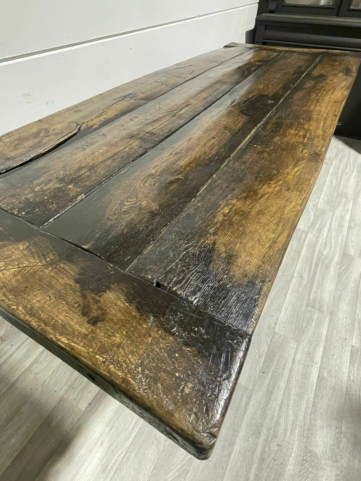 Antique Oak Table Country House Kitchen Preparation Dining C1780 18th Century photo vinterior
