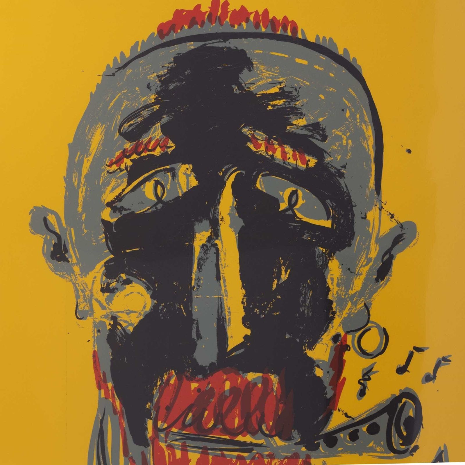 Markus Lüpertz (*1941) Portretkop, Druk Op Papier, Ed. Epreuve D'artiste photo furniture