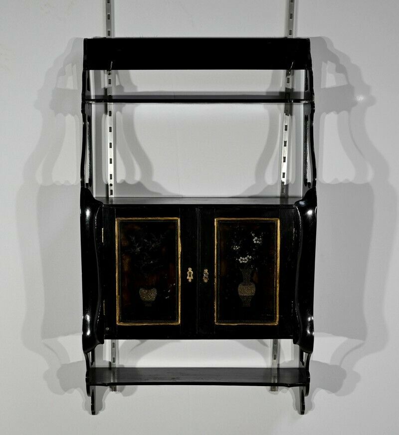 Small Wall Cabinet In Lacquered Wood, China   Late 19th Century