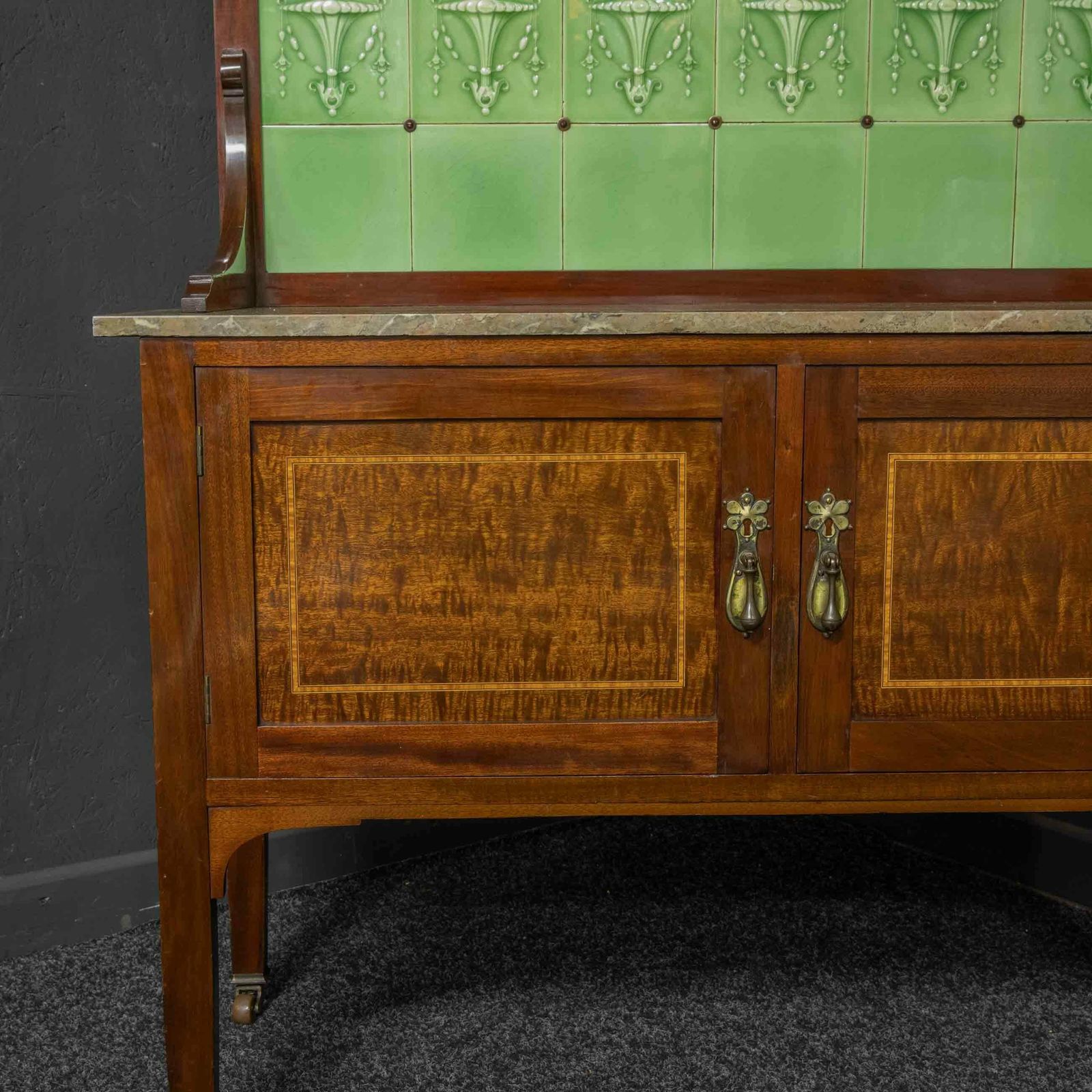 Furniture Edwardian Mahogany Washstand photo